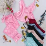 بيجامة بروتيل و بنطلون ساتان جاكار موديل 6016