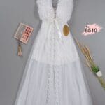 طقم طويل بدون اكمام م زم على الصدر موديل 8510