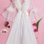 طقم صبحلك طويل جبير مع الريش موديل 8580