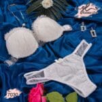 طقم العروسة برا واندر لون ابيض
كود 7030