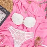 طقم برا عريسي مع اشرطة على الاندر موديل 7040