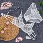 طقم برا دانتيل م شرايط على الظهر موديل 7202