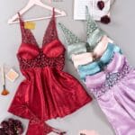 قميص نوم جاكار مع جبير موديل 9128